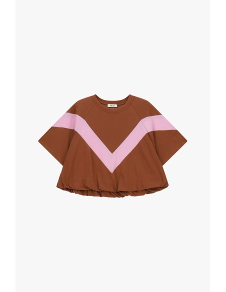 T-shirt met wijde mouwen en V-inzet van Dixie
