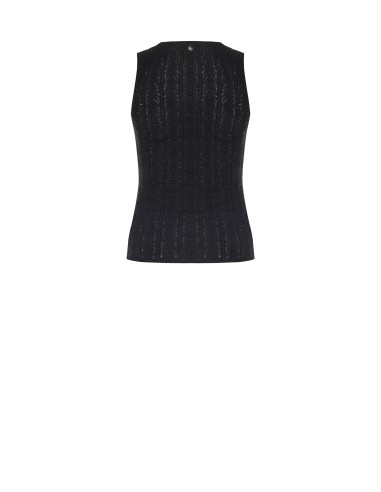 Aansluitende katoenen tricot top met hoge hals van Rinascimento
