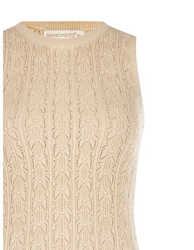 Aansluitende katoenen tricot top met hoge hals van Rinascimento
