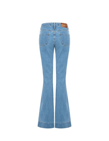 Flare-jeans met juweelknopen van Rinascimento