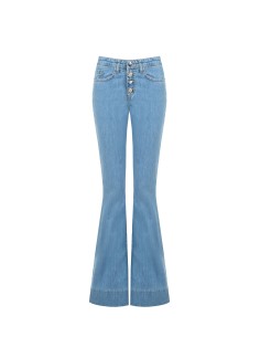 Flare-jeans met juweelknopen van Rinascimento