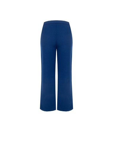 Cropped broek van scuba-crêpe met elastische tailleband van Rinascimento