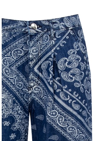 Korte broek van bedrukte denim van Rinascimento