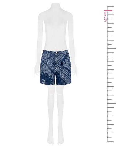 Korte broek van bedrukte denim van Rinascimento