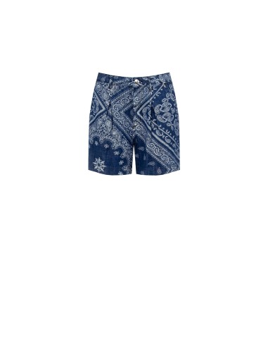 Korte broek van bedrukte denim van Rinascimento