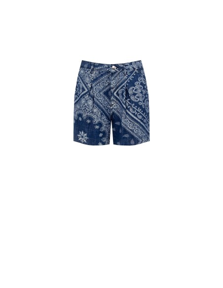 Korte broek van bedrukte denim van Rinascimento