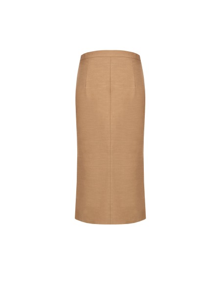 Kokerrok van een lyocell-katoenmix met split aan de voorkant van Rinascimento