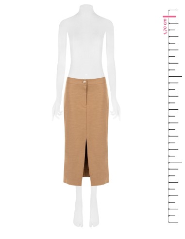 Kokerrok van een lyocell-katoenmix met split aan de voorkant van Rinascimento