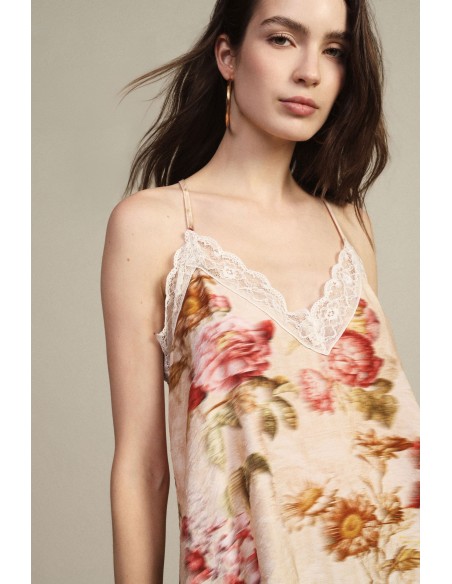 Top met dunne schouderbandjes en bloemenprint Dixie