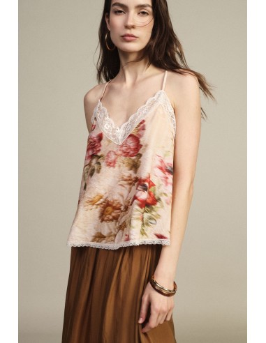 Top met dunne schouderbandjes en bloemenprint Dixie
