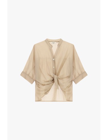Cropped blouse met knoopdetail aan de voorkant en omgeslagen mouwen van Dixie
