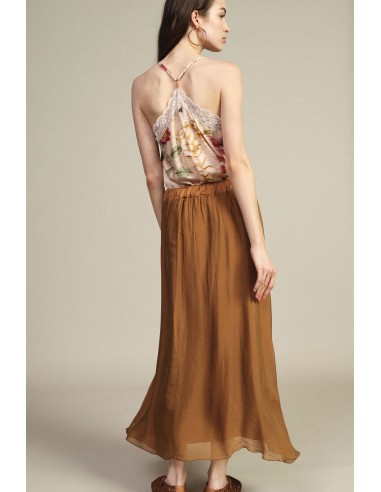 Dixie A-lijn midi-rok met elastische taille