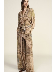 Palazzobroek met patchworkprint en elastische taille Dixie