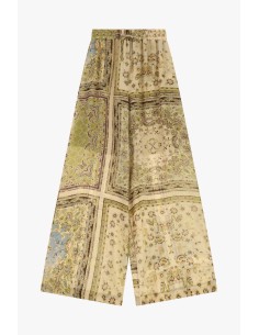 Palazzobroek met patchworkprint en elastische taille Dixie 2