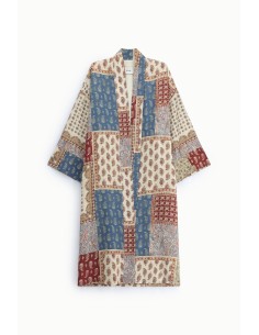 Dusterjas met patchwork-paisleyprint Dixie 2