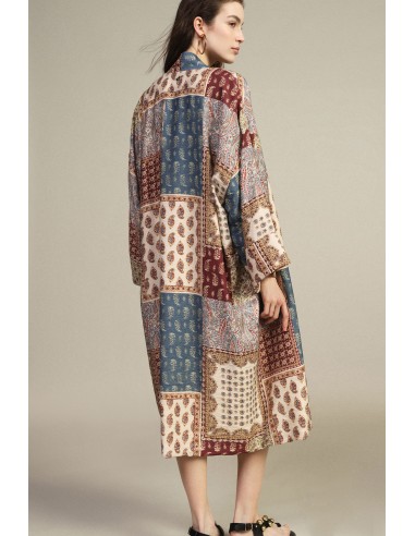 Dusterjas met patchwork-paisleyprint Dixie