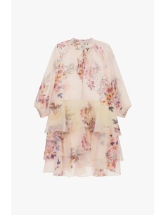 Korte jurk met ruches en bloemenprint Dixie 2