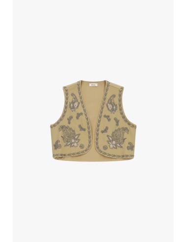 Kort gilet met bloemenborduursels van Dixie