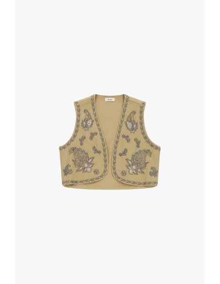 Kort gilet met bloemenborduursels van Dixie
