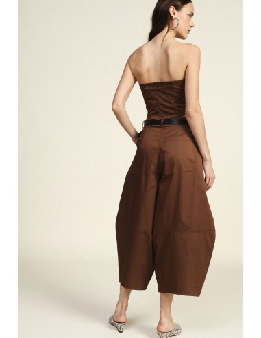 Cropped Palazzo-broek met riem en plooien van Dixie