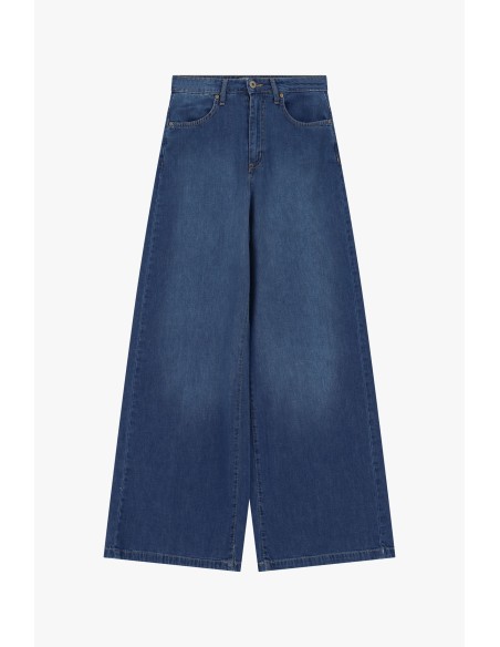 Dixie jeans met wijde pijpen en vijf zakken