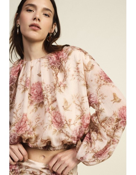 Top met lange mouwen en bloemenprint Dixie