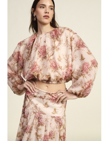 Top met lange mouwen en bloemenprint Dixie