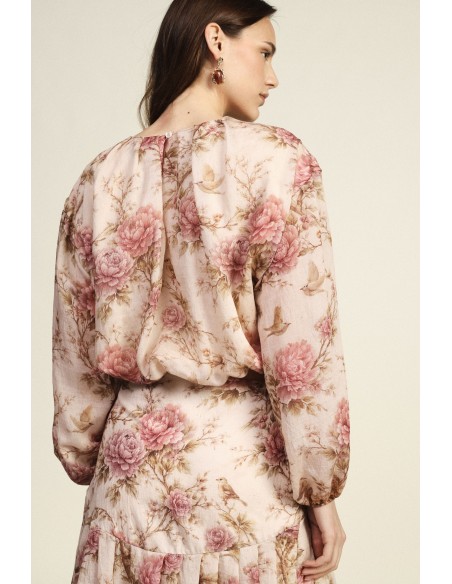 Top met lange mouwen en bloemenprint Dixie