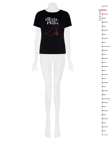 Regular T-shirt «Il Diavolo Veste Prada» met stiletto-print van Rinascimento