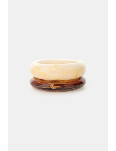 Dixie Set van twee stijve armbanden met marmereffect
