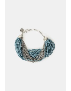 Verstelbare meerlaagse armband met kralen en kettingen Dixie
