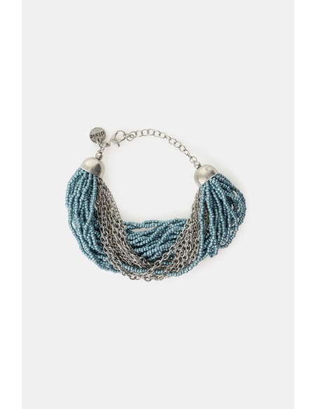 Verstelbare meerlaagse armband met kralen en kettingen Dixie