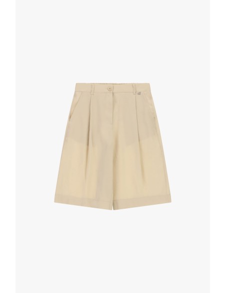 Dixie Shorts met hoge taille, plooien en zijzakken