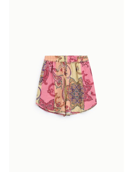 Dixie regular-fit shorts met levendige paisleyprint