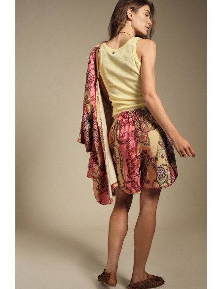 Dixie regular-fit shorts met levendige paisleyprint