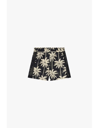 Regular-fit shorts met palmendessin en geperforeerde inzetstukken Dixie
