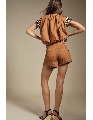 Regular-fit shorts met plooien en omslag Dixie