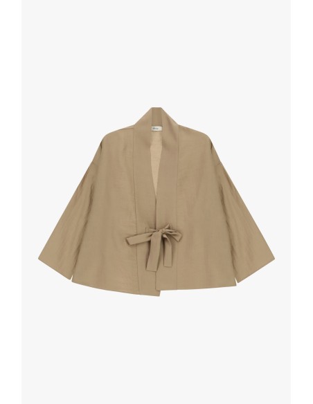 Korte blazer met ruime pasvorm en strikceintuur Dixie