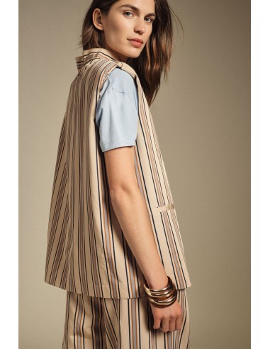 Gestreept vest met knoopsluiting aan de voorkant Dixie