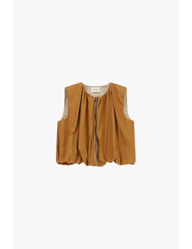 Mouwloos gilet met rits en ruime pasvorm Dixie