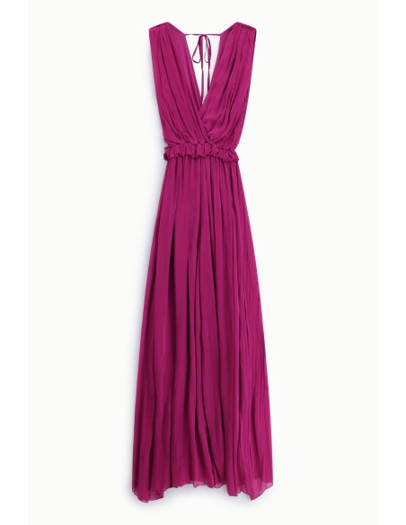 Lange jumpsuit met diepe halslijn en gerimpelde tailleband Dixie