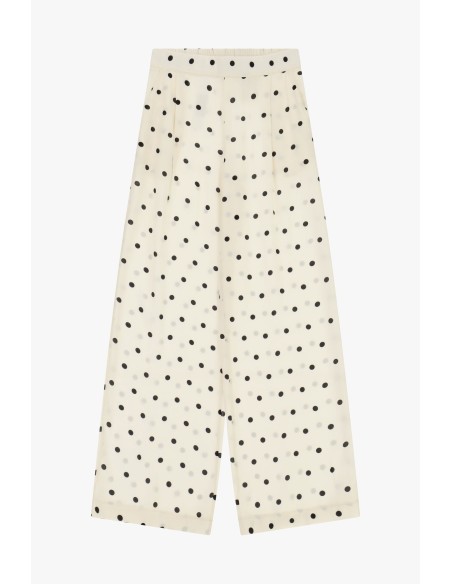 Dixie Palazzo-broek met stippen en elastische taille