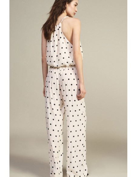 Dixie Palazzo-broek met stippen en elastische taille