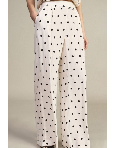 Dixie Palazzo-broek met stippen en elastische taille