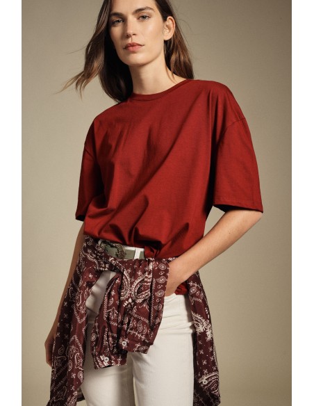 Dixie T-shirt met korte mouwen en rechte snit