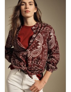 Regular fit overhemd met paisleyprint en een knoopdetail aan de voorkant Dixie