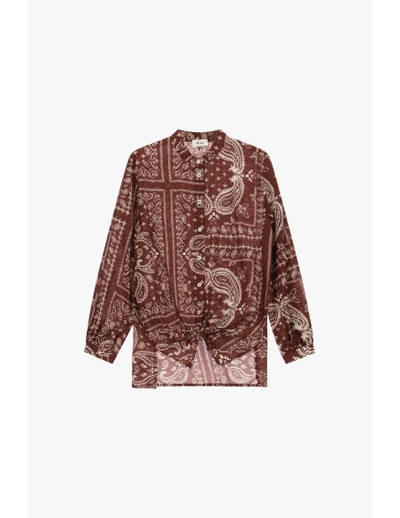 Regular fit overhemd met paisleyprint en een knoopdetail aan de voorkant Dixie
