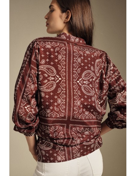 Regular fit overhemd met paisleyprint en een knoopdetail aan de voorkant Dixie
