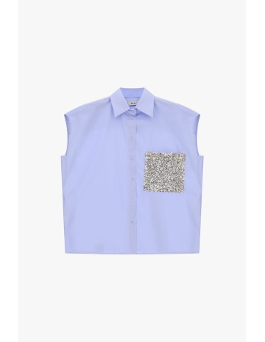 Mouwloos shirt met pailletten en zak van Dixie