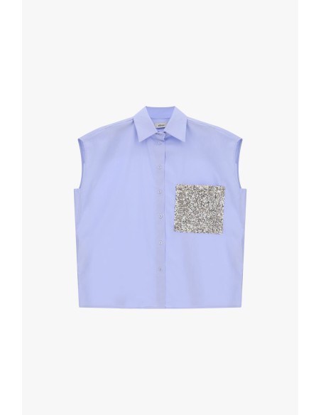 Mouwloos shirt met pailletten en zak van Dixie